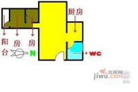 东发楼1室1厅1卫52㎡户型图