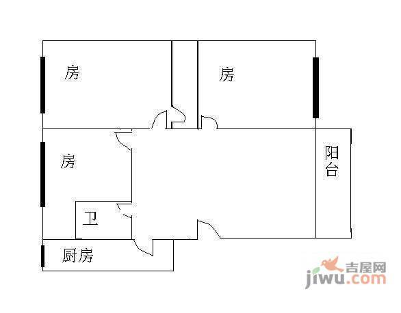 鸿成花园3室2厅2卫户型图