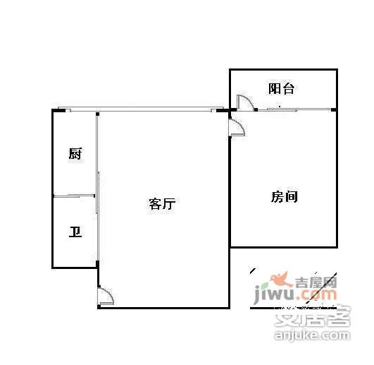 逸翠居1室1厅1卫户型图