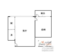 逸翠居1室1厅1卫户型图