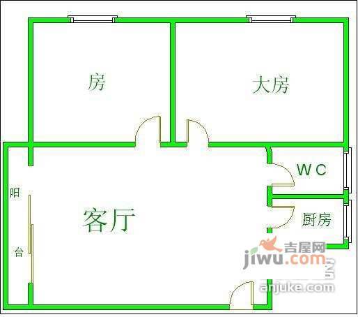 学林华轩2室2厅1卫81㎡户型图