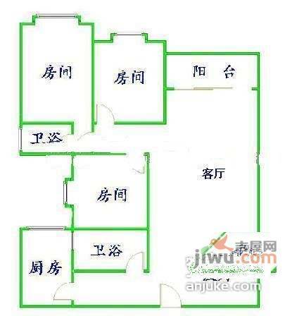 学林华轩3室2厅2卫户型图