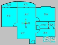 江南玫瑰园2室1厅1卫76㎡户型图