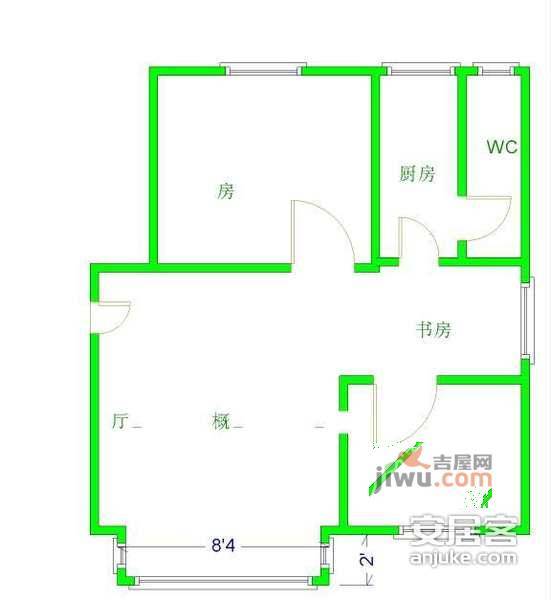 基立村2室1厅1卫户型图