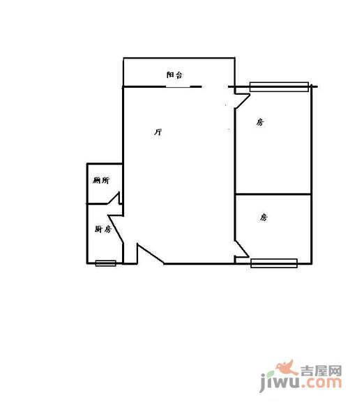 广纸小区2室1厅1卫户型图