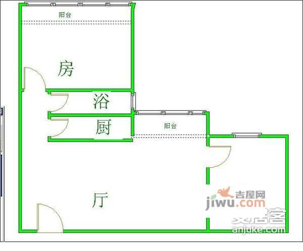 远锋大厦2室2厅1卫77㎡户型图