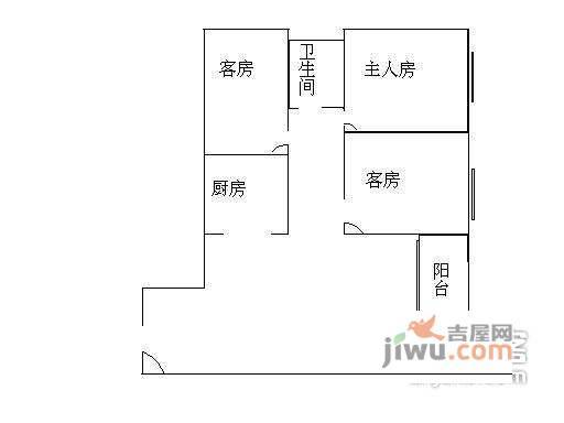 丰盈居3室2厅1卫户型图