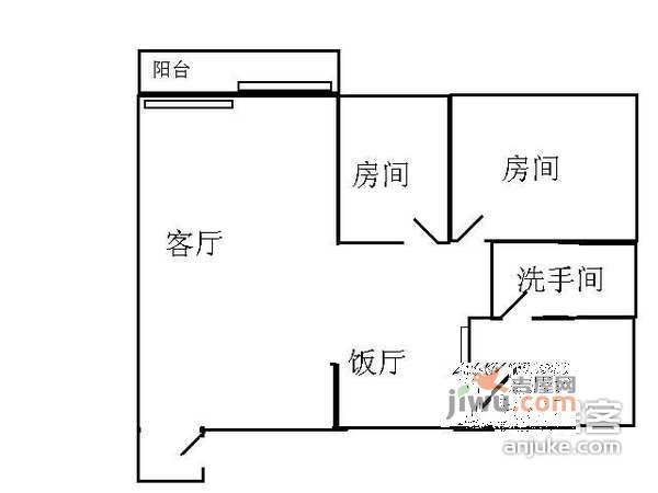 丰盈居2室2厅1卫户型图