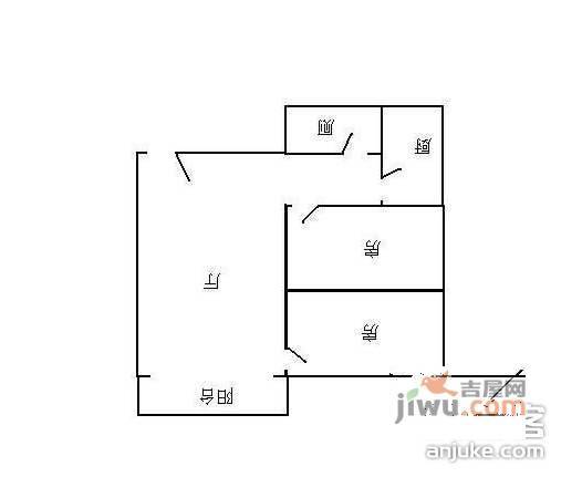 客村苑2室1厅1卫48㎡户型图