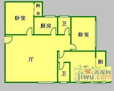 金昌大厦3室2厅2卫106㎡户型图