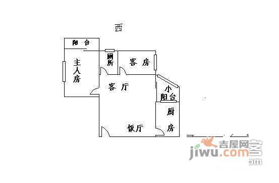 华乐苑2室1厅1卫67㎡户型图