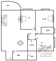 乐涛苑3室2厅2卫106㎡户型图