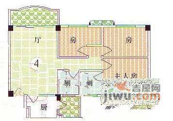 乐涛苑3室2厅2卫106㎡户型图