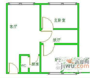 青年苑小区2室1厅1卫户型图