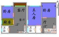 广信豪景大厦3室2厅2卫126㎡户型图