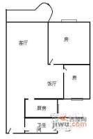 嘉华楼2室2厅1卫58㎡户型图