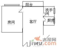 嘉华楼1室1厅1卫户型图