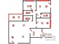 百顺台花园4室2厅2卫174㎡户型图