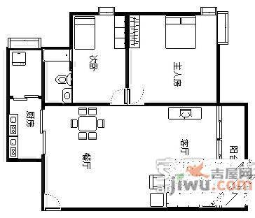 源林花园2室1厅1卫户型图