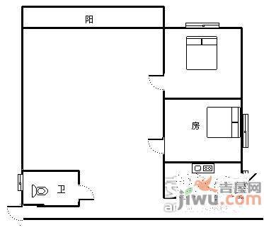 和润花园2室1厅1卫户型图