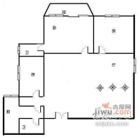 荔苑公寓2室2厅1卫87㎡户型图