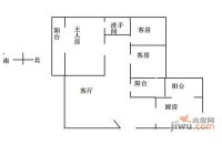 乐得花园3室2厅2卫107㎡户型图