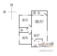 云山居3室2厅1卫92㎡户型图