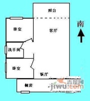 云山居2室2厅1卫85㎡户型图