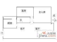 锦绣生态园菁华轩2室1厅1卫户型图