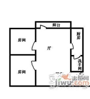 康王北路小区2室1厅1卫户型图