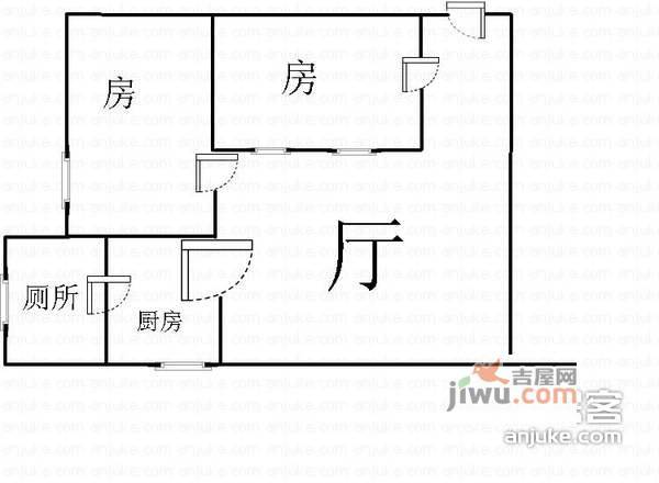 凤阳苑2室1厅1卫户型图