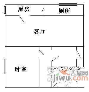 春鸿居2室1厅1卫户型图