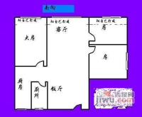 盘福社区3室1厅1卫88㎡户型图