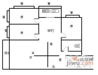 政民路小区3室2厅1卫98㎡户型图