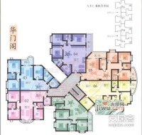 翠景园3室2厅2卫104㎡户型图
