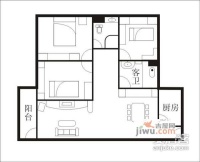 聚侨苑3室2厅1卫90㎡户型图