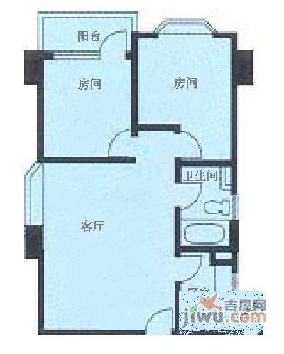 天汇大厦2室1厅1卫80㎡户型图