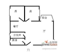 华南理工大学东住宅小区2室2厅1卫户型图