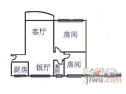 利安花园2室1厅1卫78㎡户型图