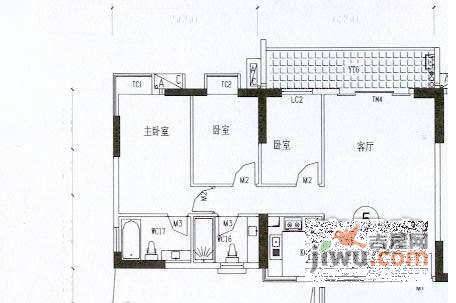 东堤水岸3室2厅1卫户型图