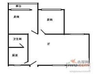 横枝岗路小区2室1厅1卫82㎡户型图