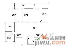 执信南路小区4室2厅1卫124㎡户型图