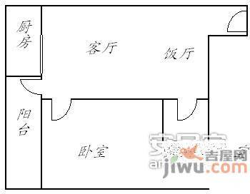 喜洋居1室1厅1卫户型图