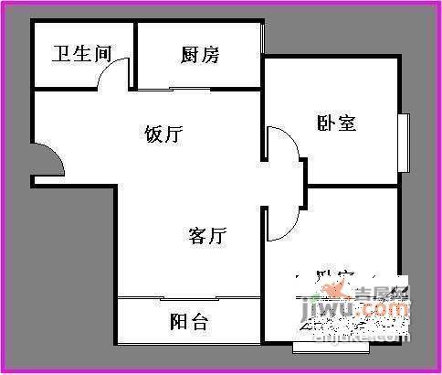 润汇大厦2室2厅1卫77㎡户型图