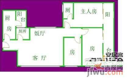 润汇大厦3室2厅2卫116㎡户型图