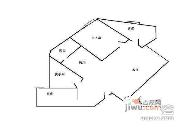 怡侨大厦2室2厅1卫72㎡户型图