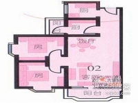 华景新城怡景园2室2厅1卫户型图