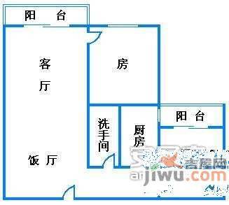 多宝华厦2室2厅1卫户型图