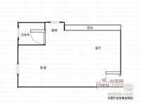 珠江高派1室0厅1卫37㎡户型图