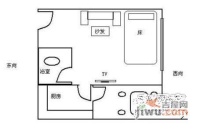 易富大厦1室1厅1卫45㎡户型图